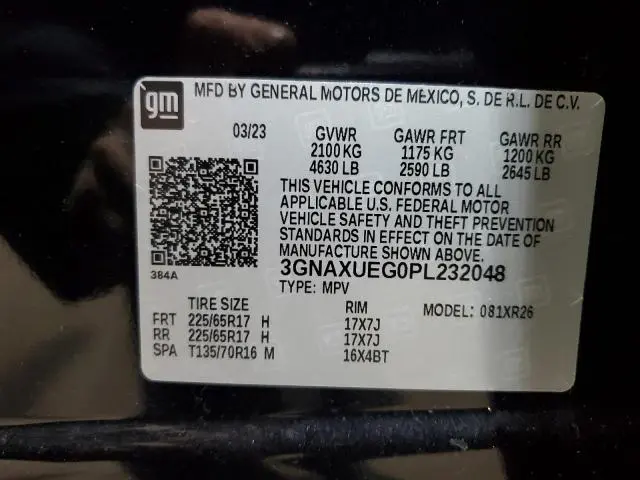 2023 CHEVROLET EQUINOX LT  