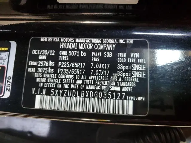 2013 HYUNDAI SANTA FE SPORT   