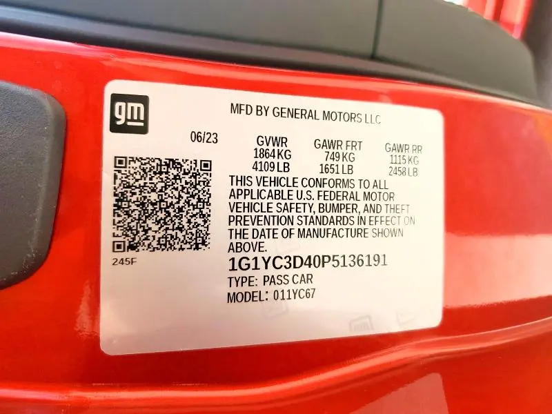 2023 CHEVROLET CORVETTE STINGRAY 3LT  