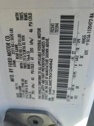 2016 FORD TRANSIT CONNECT XL  