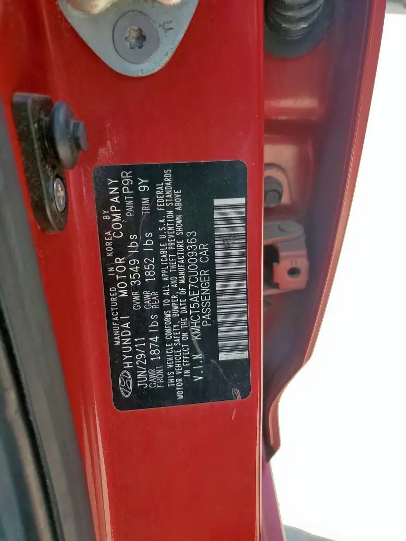 2012 HYUNDAI ACCENT GLS