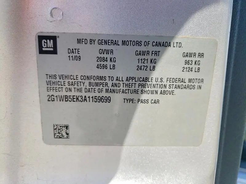 2010 CHEVROLET IMPALA LT  