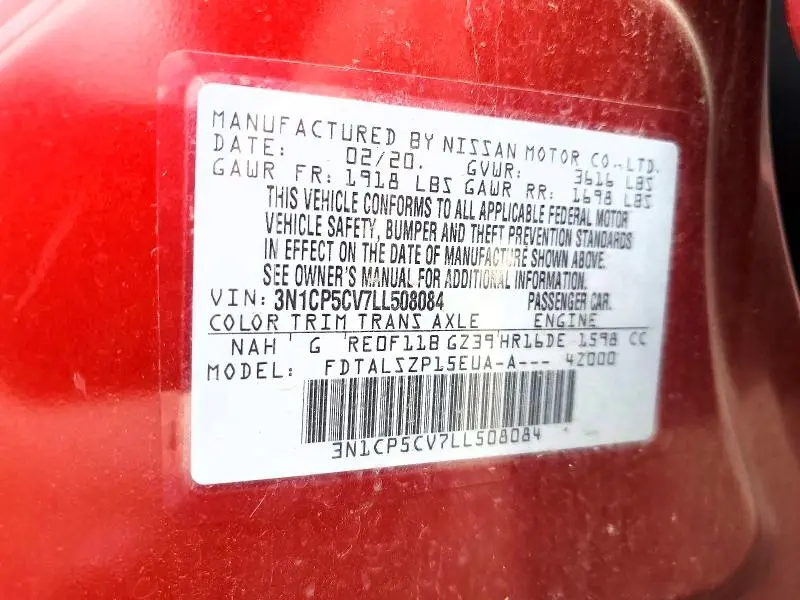 2020 NISSAN KICKS SV  