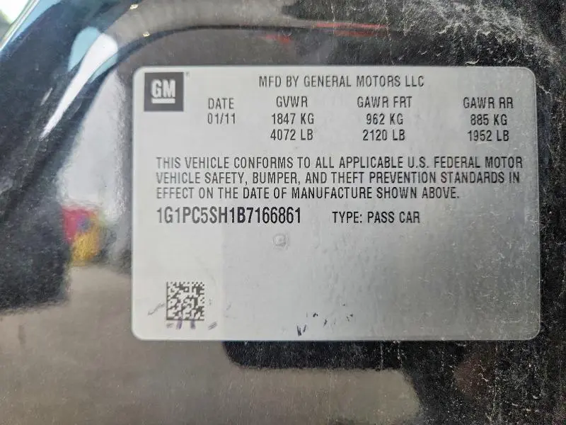 2011 CHEVROLET CRUZE LS  