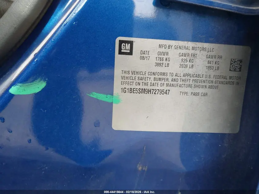 2017 CHEVROLET CRUZE LT AUTO