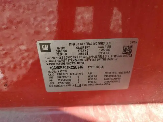 2015 CHEVROLET SILVERADO K1500 LT  