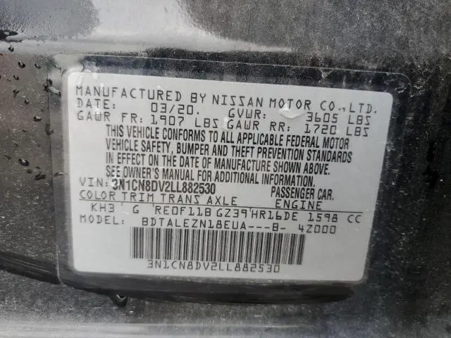 2020 NISSAN VERSA S  