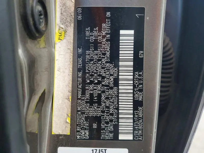 2010 TOYOTA TUNDRA DOUBLE CAB SR5  