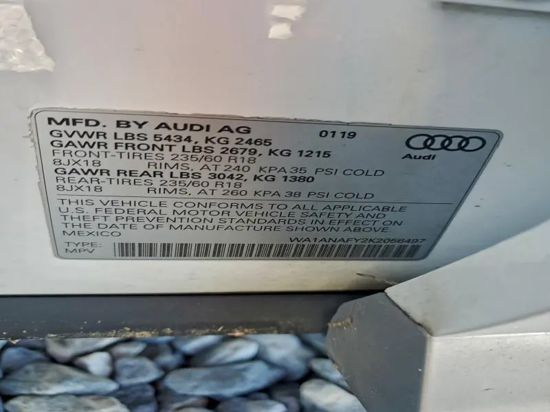 2019 AUDI Q5 PREMIUM  