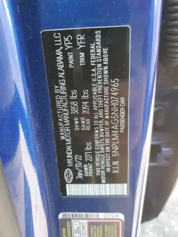 2022 HYUNDAI ELANTRA SEL