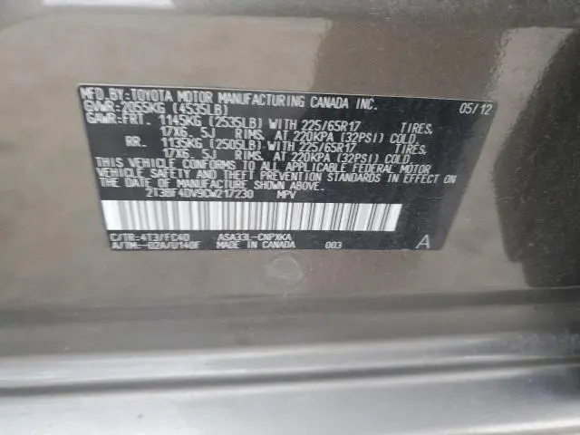 2012 TOYOTA RAV4