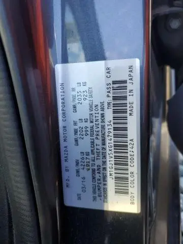 2016 MAZDA 6 TOURING  