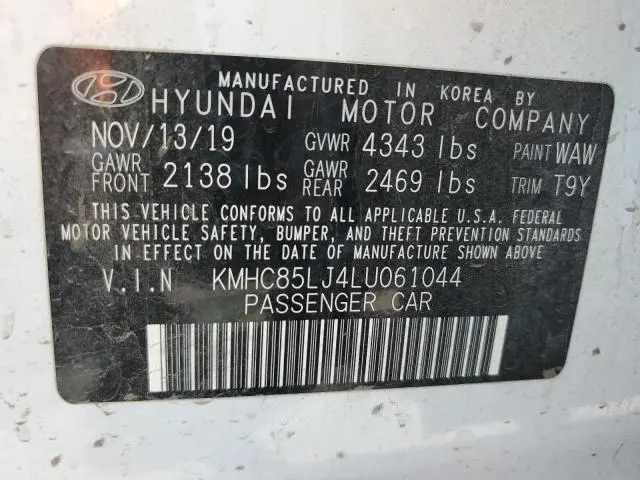 2020 HYUNDAI IONIQ LIMITED  