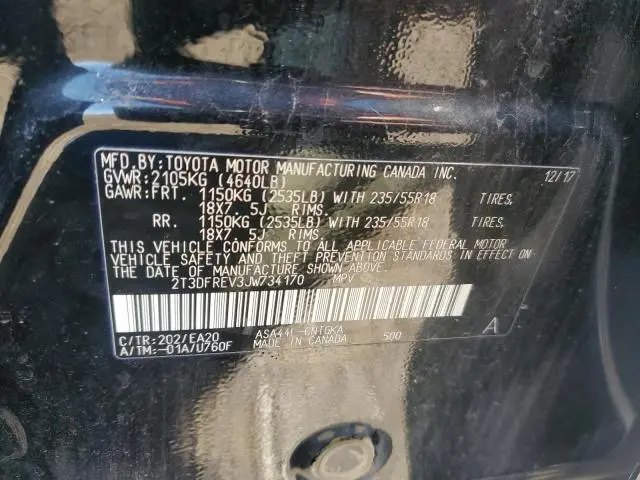 2018 TOYOTA RAV4 LIMITED  