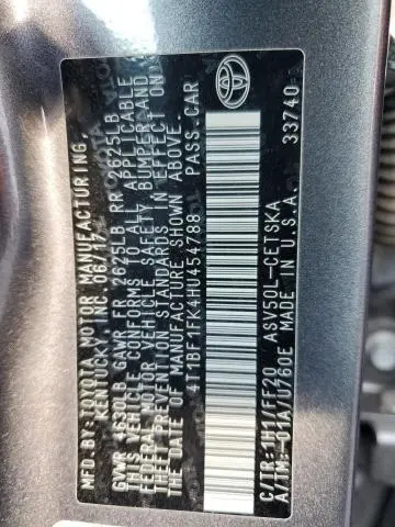 2017 TOYOTA CAMRY LE  