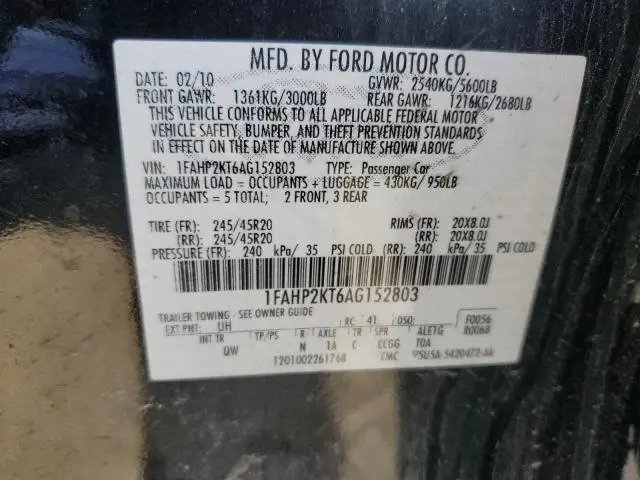 2010 FORD TAURUS SHO  