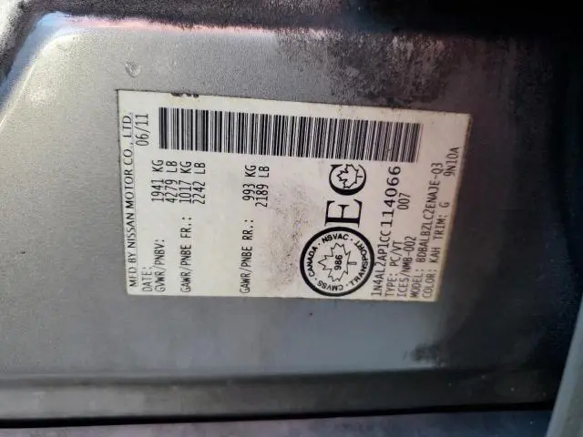 2012 NISSAN ALTIMA BASE  