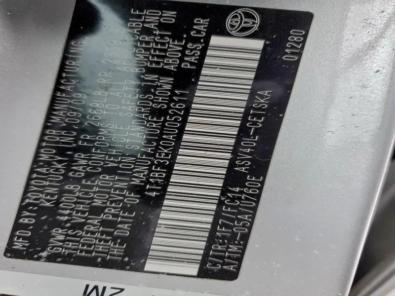 2010 TOYOTA CAMRY BASE  