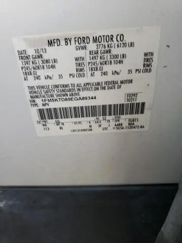 2014 FORD EXPLORER XLT  