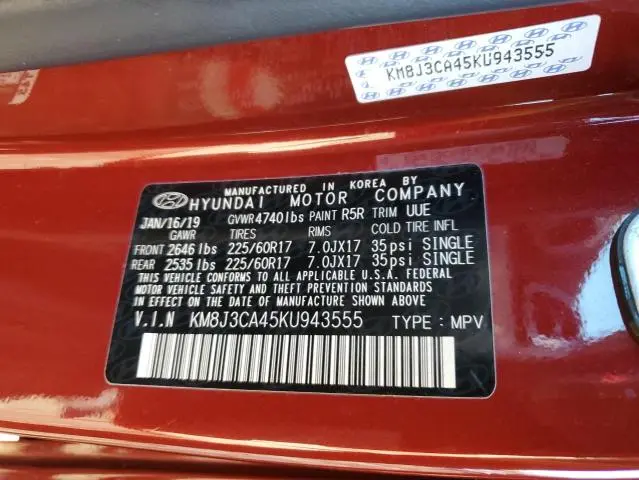 2019 HYUNDAI TUCSON LIMITED  