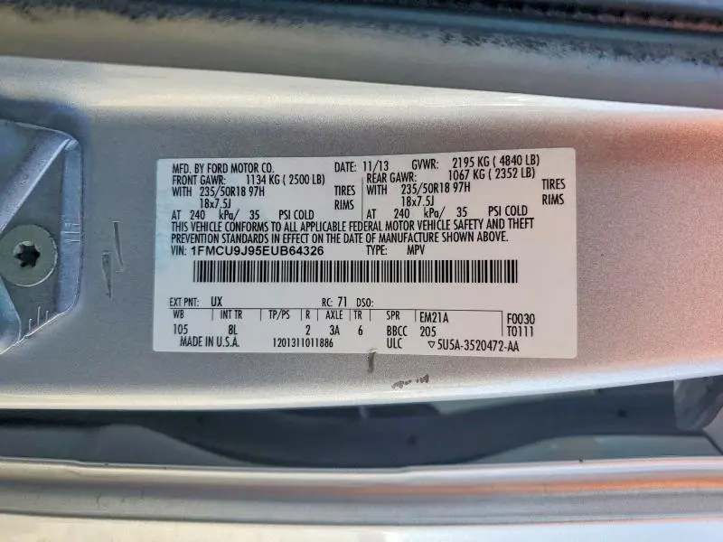 2014 FORD ESCAPE TITANIUM  
