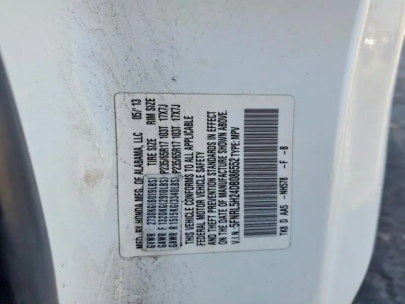 2013 HONDA ODYSSEY LX  