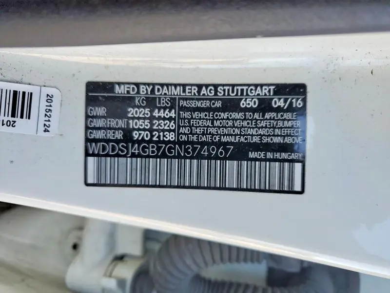 2016 MERCEDES-BENZ CLA 250 4MATIC  