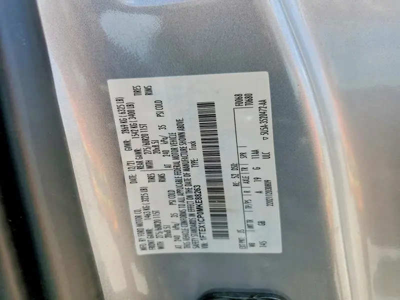 2021 FORD F150 SUPER CAB  