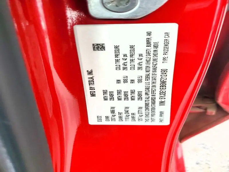 2022 TESLA MODEL 3   