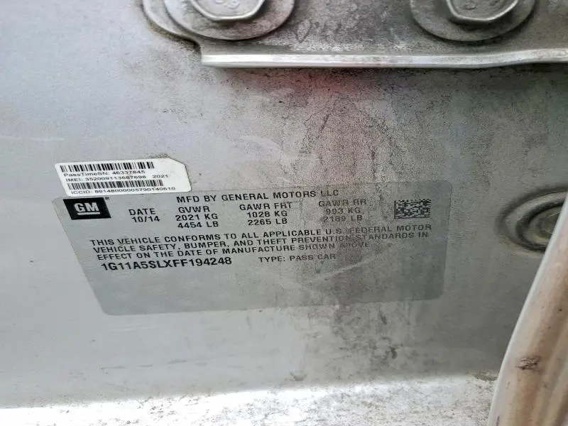 2015 CHEVROLET MALIBU LS  