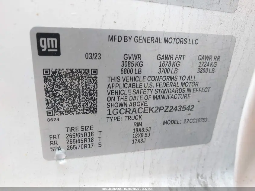 2023 CHEVROLET SILVERADO 1500 2WD  STANDARD BED LT