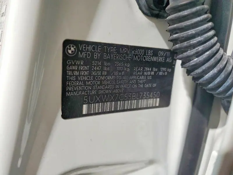 2011 BMW X3 XDRIVE35I  