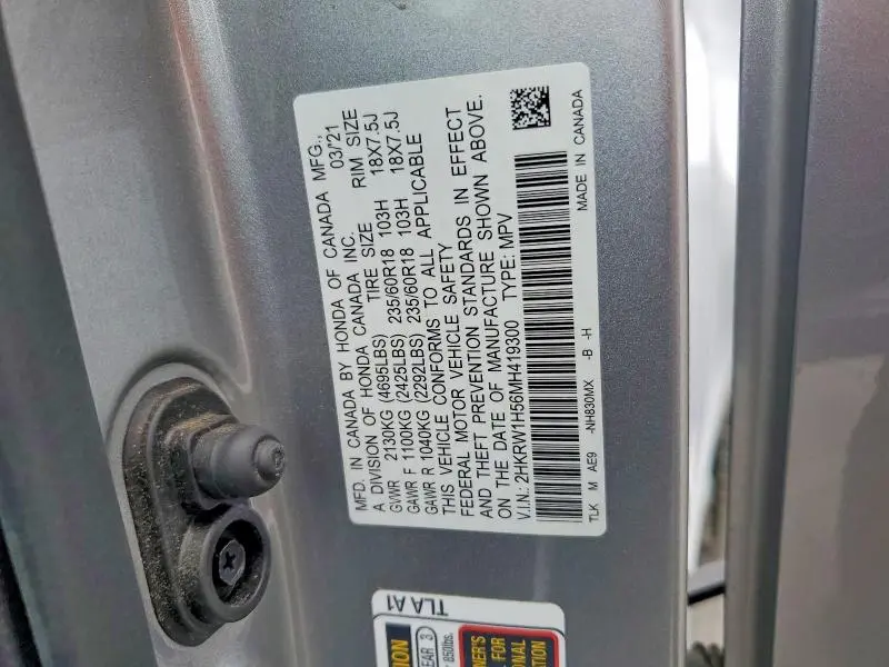 2021 HONDA CR-V EX  