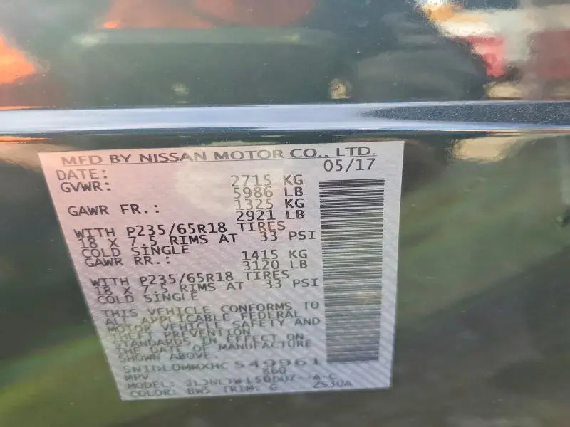 2017 INFINITI QX60 BASE  