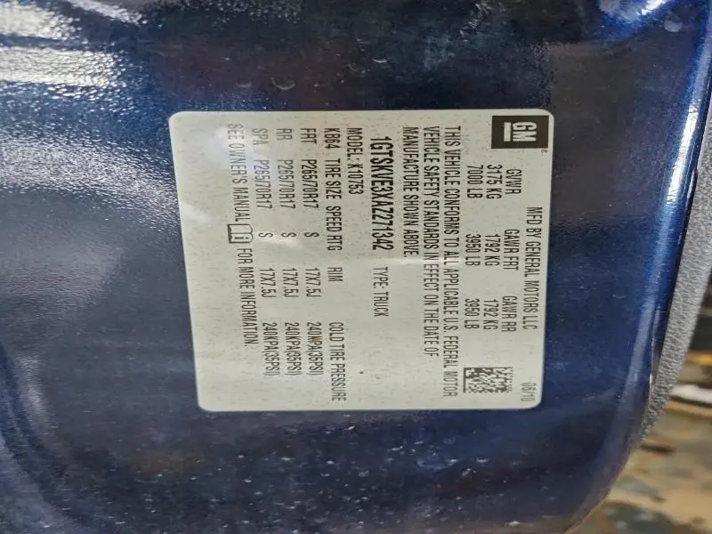 2010 GMC SIERRA K1500 SLE  