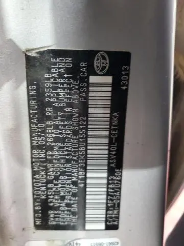 2011 TOYOTA CAMRY BASE  