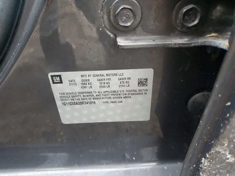 2013 CHEVROLET MALIBU 1LT  