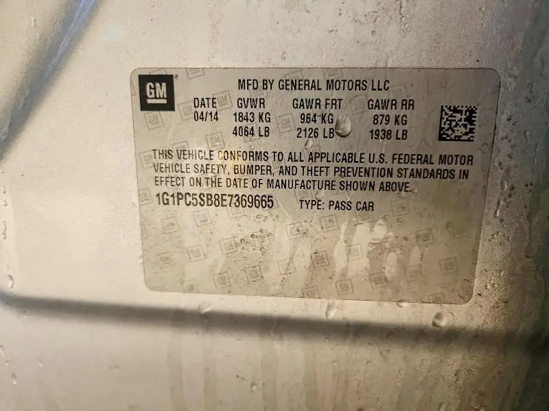 2014 CHEVROLET CRUZE LT  