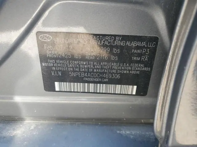 2012 HYUNDAI SONATA GLS