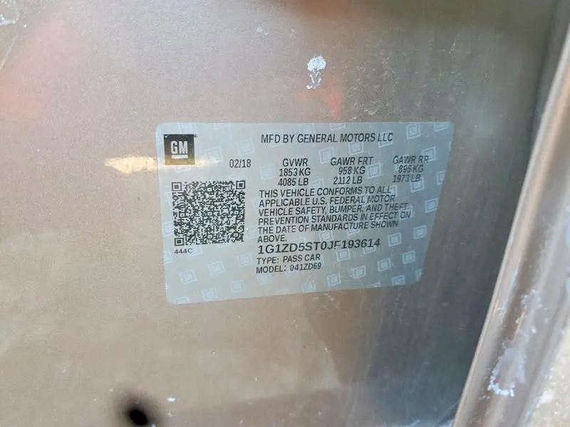 2018 CHEVROLET MALIBU LT  