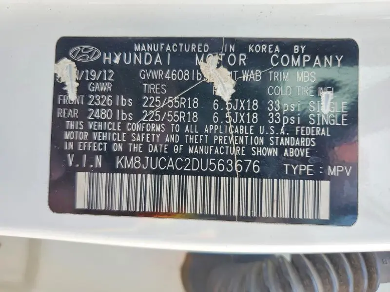 2013 HYUNDAI TUCSON LIMITED  