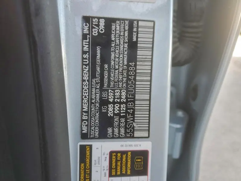 2015 MERCEDES-BENZ C 300  