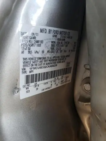 2012 FORD ESCAPE LIMITED  