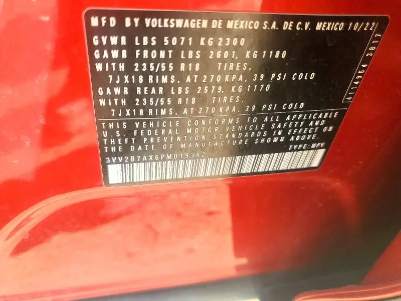 2023 VOLKSWAGEN TIGUAN SE  