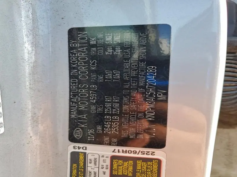 2017 KIA SPORTAGE LX  