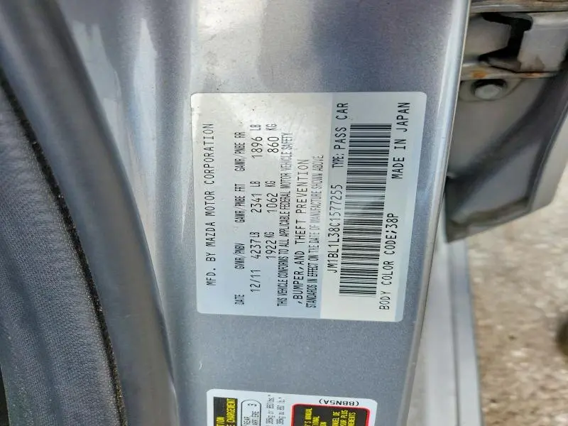 2012 MAZDA SPEED 3  