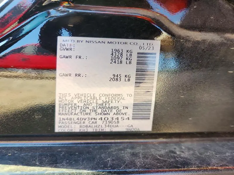 2023 NISSAN ALTIMA SV  