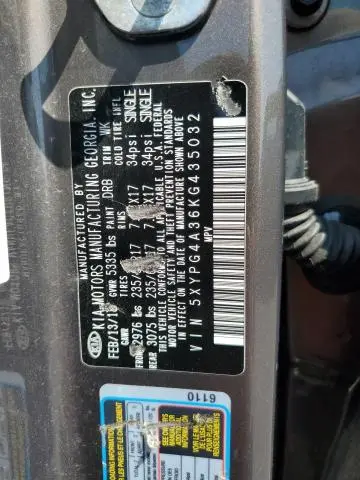 2019 KIA SORENTO L  