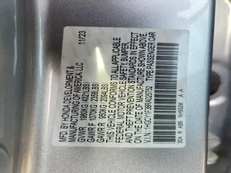 2024 HONDA ACCORD EX  