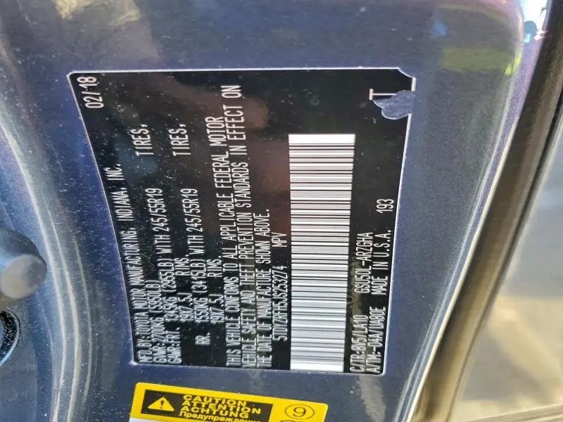 2018 TOYOTA HIGHLANDER LIMITED  